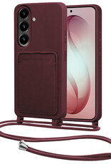 NoXx NoXx Samsung Galaxy S26 Hoesje Pashouder met Koord - Aubergine