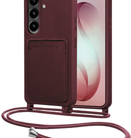 NoXx NoXx Samsung Galaxy S26 Hoesje Pashouder met Koord - Aubergine