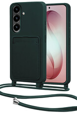 NoXx NoXx Samsung Galaxy S26 Hoesje Pashouder met Koord - Donkergroen