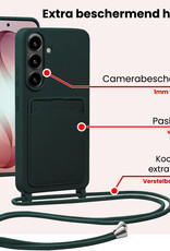 NoXx NoXx Samsung Galaxy S26 Hoesje Pashouder met Koord - Donkergroen - 2 PACK