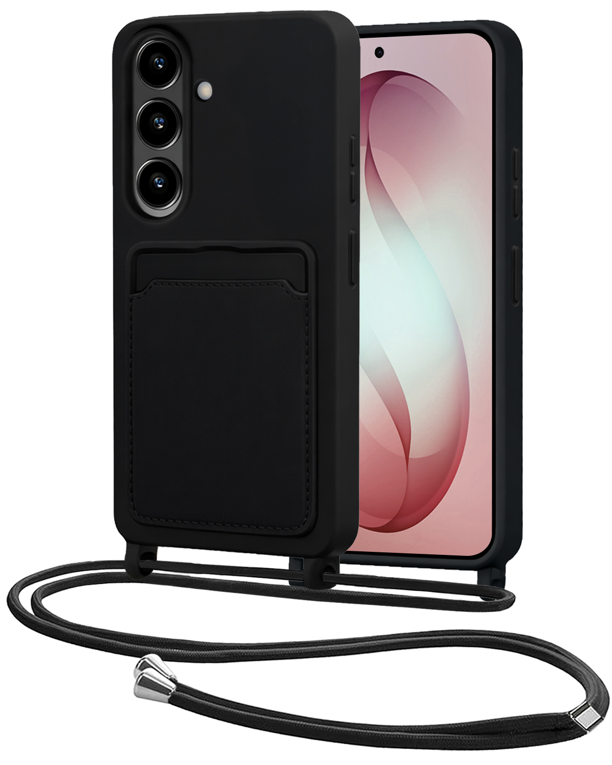 NoXx NoXx Samsung Galaxy S26 Hoesje Pashouder met Koord - Zwart