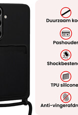 NoXx NoXx Samsung Galaxy S26 Hoesje Pashouder met Koord - Zwart
