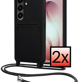 NoXx NoXx Samsung Galaxy S26 Hoesje Pashouder met Koord - Zwart - 2 PACK