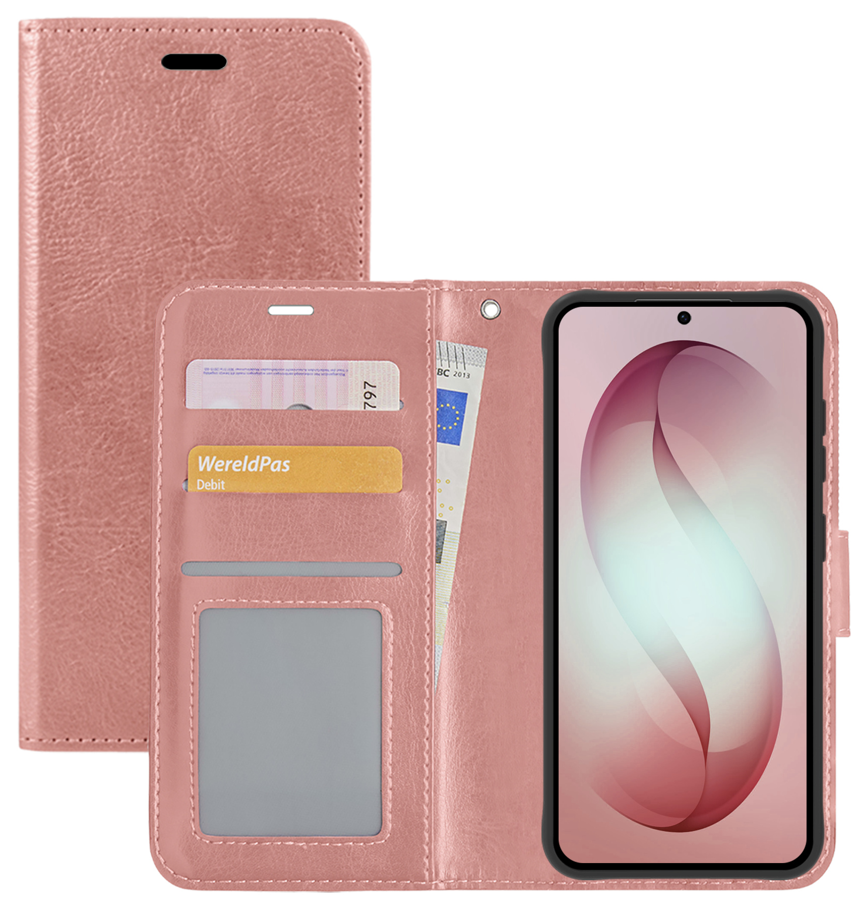 NoXx NoXx Samsung Galaxy S26 Hoesje Bookcase - Rose Goud