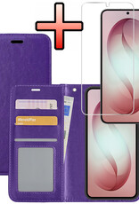 NoXx NoXx Samsung Galaxy S26 Hoesje Bookcase Met Screenprotector - Paars
