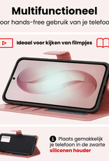 NoXx NoXx Samsung Galaxy S26 Hoesje Bookcase Met Screenprotector - Rose Goud