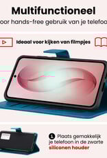 NoXx NoXx Samsung Galaxy S26 Hoesje Bookcase Met Screenprotector - Turquoise