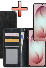 NoXx NoXx Samsung Galaxy S26 Hoesje Bookcase Met Screenprotector - Zwart