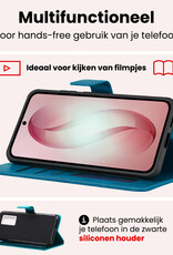 NoXx NoXx Samsung Galaxy S26 Hoesje Bookcase Met 2x Screenprotector - Turquoise