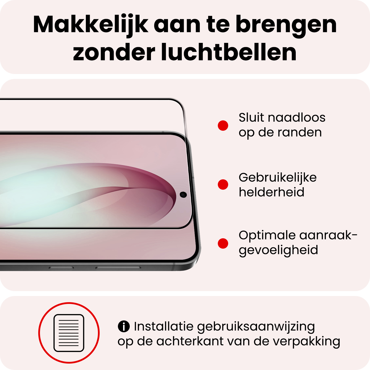 NoXx NoXx Samsung Galaxy S26 Plus Screenprotector Glas Full Cover - 3 PACK