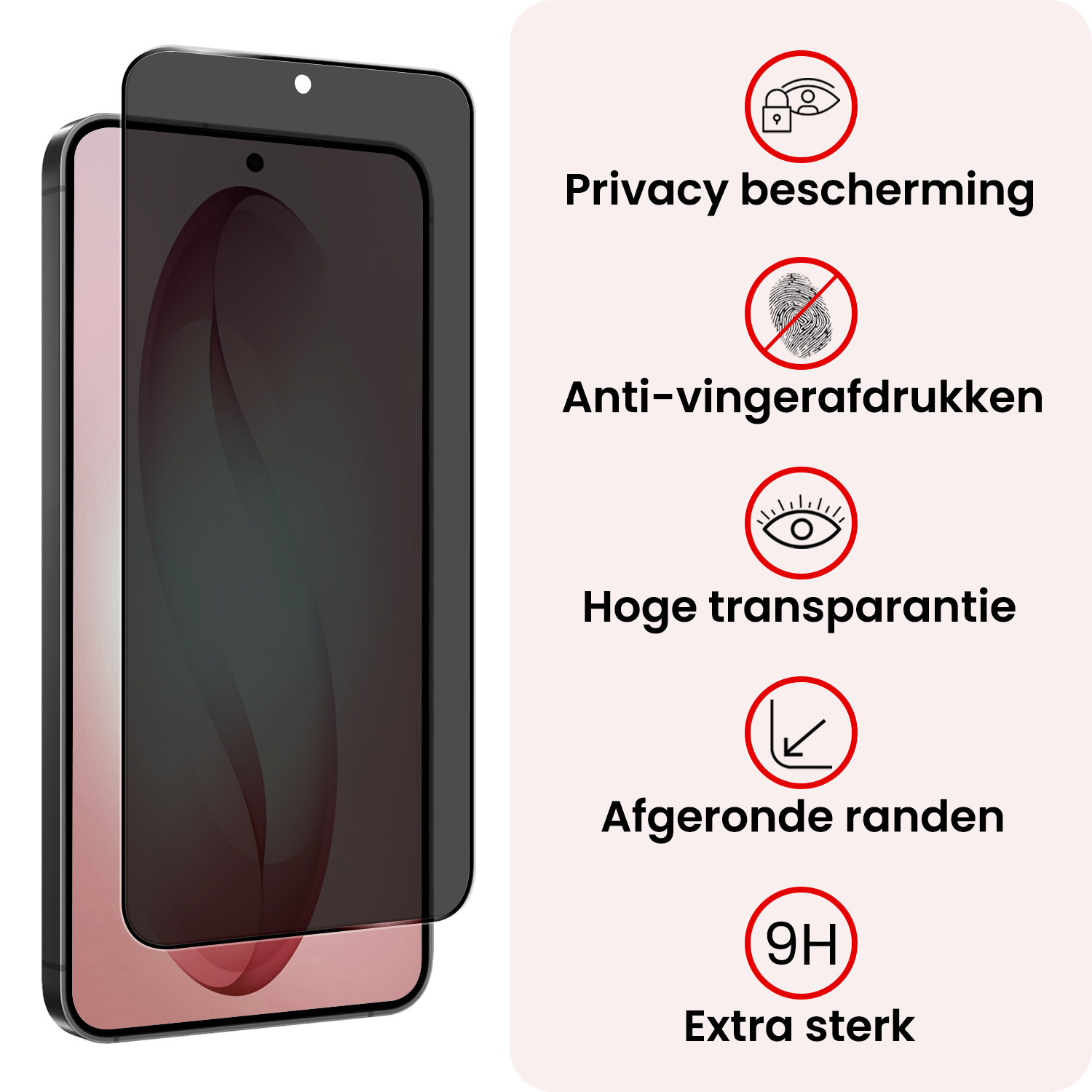 NoXx NoXx Samsung Galaxy S26 Plus Screenprotector Glas Privacy - 3 PACK