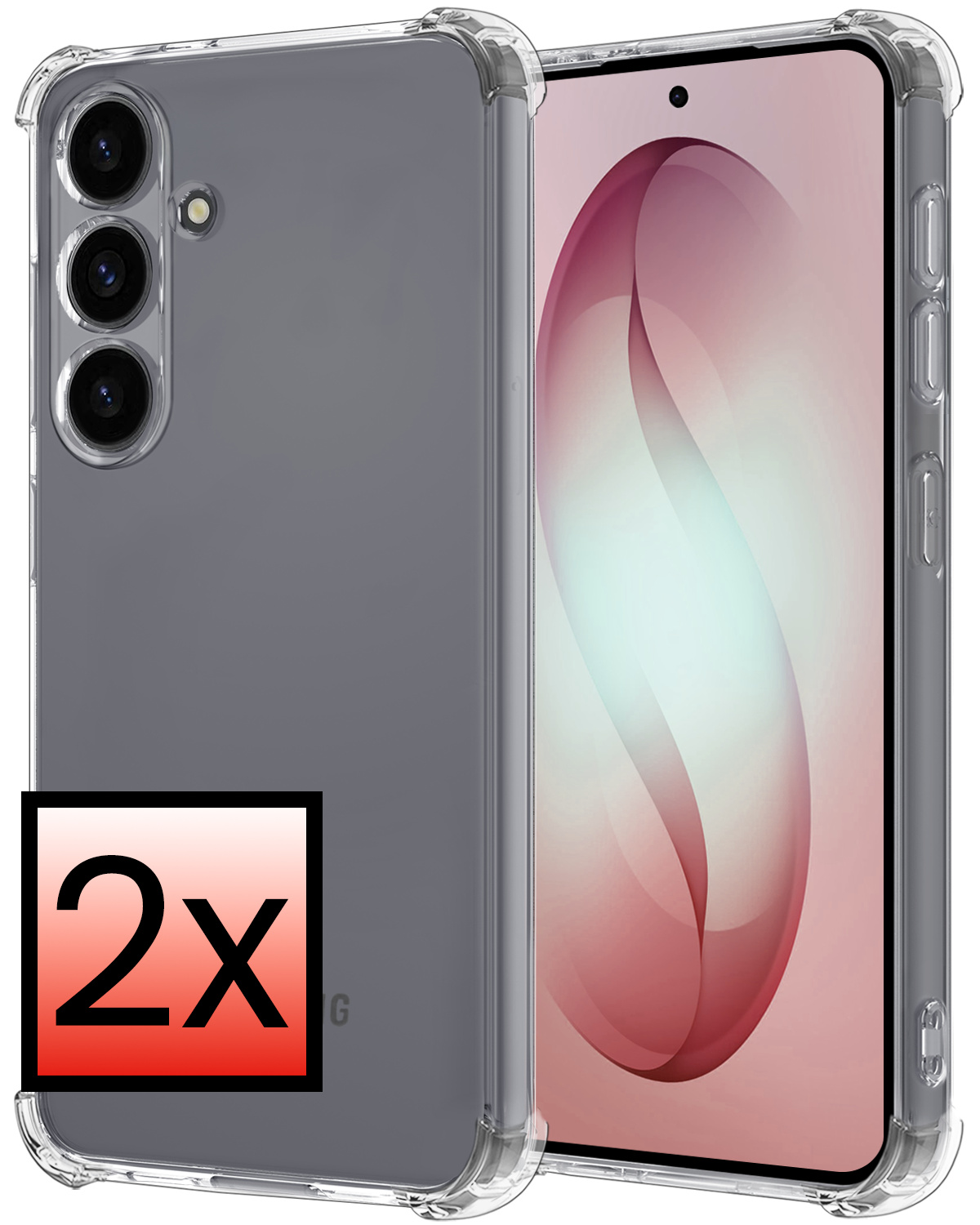 NoXx NoXx Samsung Galaxy S26 Plus Hoesje Shockproof - Transparant - 2 PACK