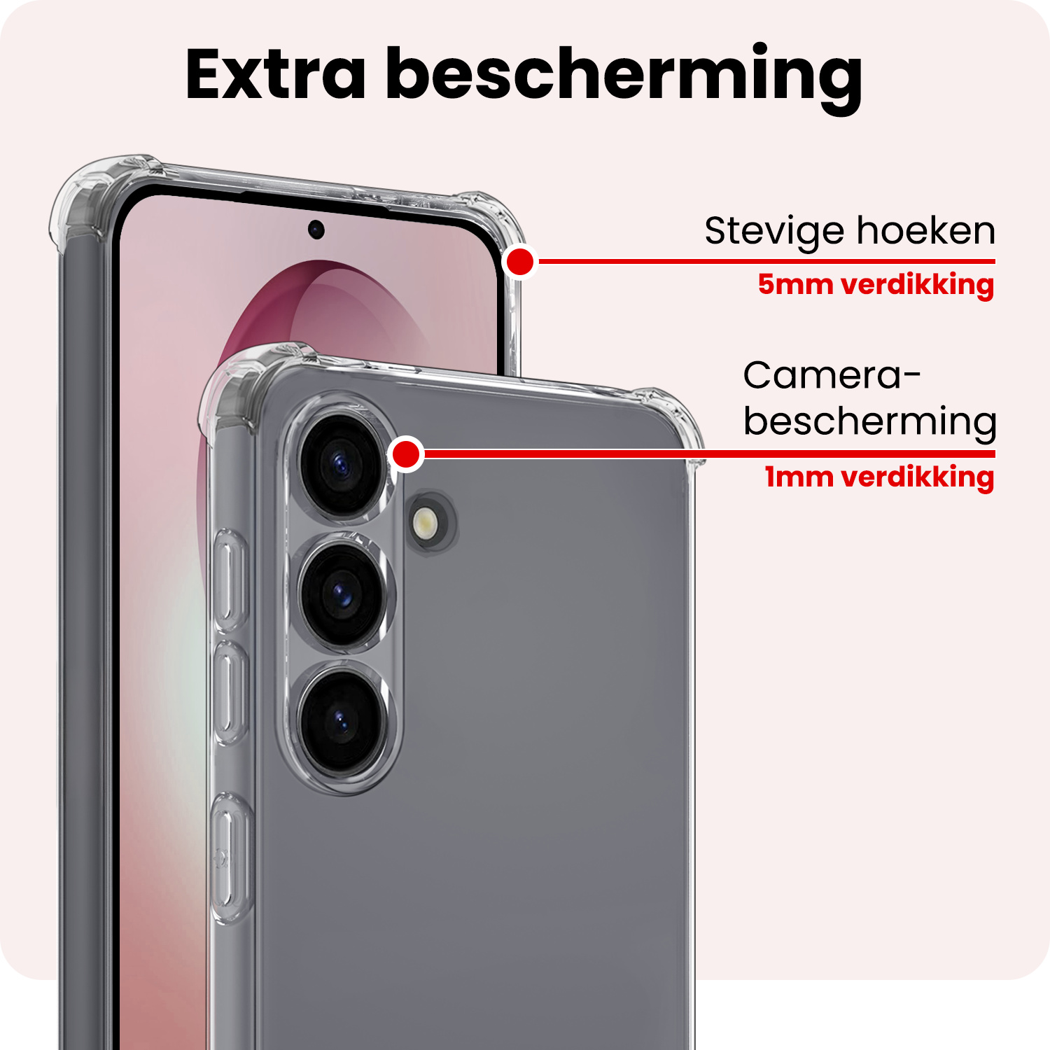 NoXx NoXx Samsung Galaxy S26 Plus Hoesje Shockproof Met Screenprotector