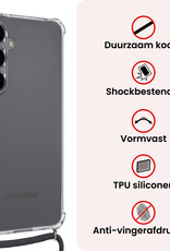 NoXx NoXx Samsung Galaxy S26 Plus Hoesje Transparant Shockproof Met Zwart Koord