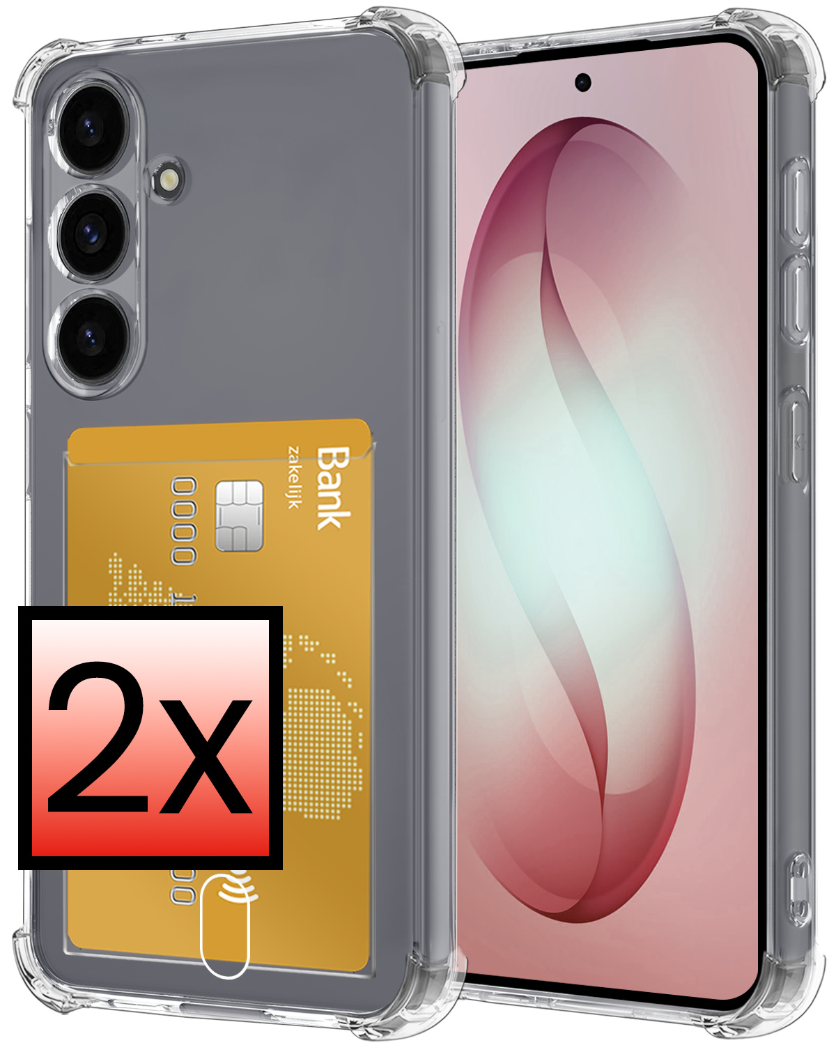 NoXx NoXx Samsung Galaxy S26 Plus Hoesje Pashouder - 2 PACK