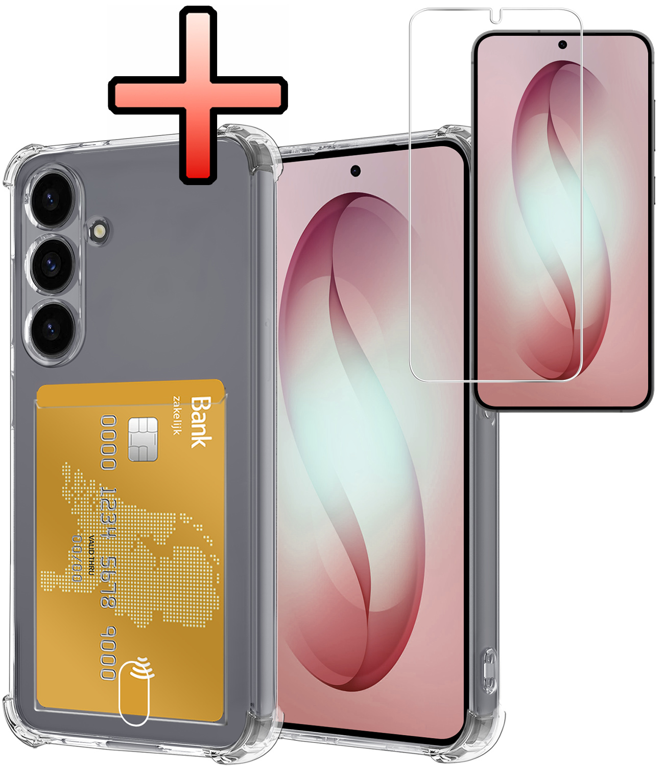 NoXx NoXx Samsung Galaxy S26 Plus Hoesje Pashouder Met Screenprotector