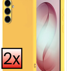 NoXx NoXx Samsung Galaxy S26 Plus Hoesje Siliconen - Geel - 2 PACK