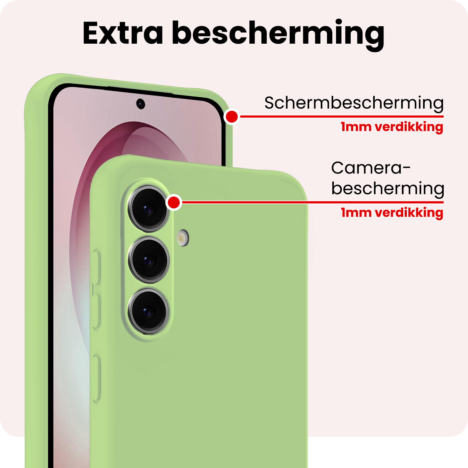 NoXx NoXx Samsung Galaxy S26 Plus Hoesje Siliconen - Groen - 2 PACK