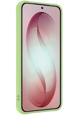 NoXx NoXx Samsung Galaxy S26 Plus Hoesje Siliconen Met Screenprotector - Groen