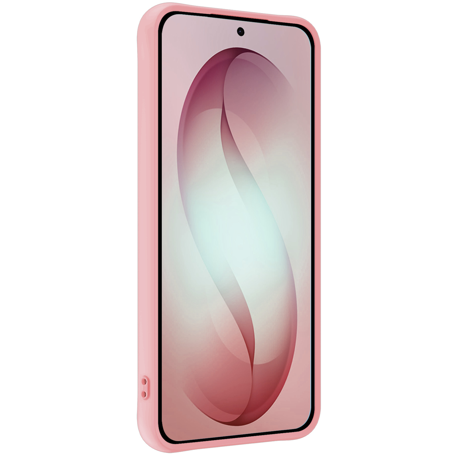 NoXx NoXx Samsung Galaxy S26 Plus Hoesje Siliconen Met Screenprotector - Lichtroze