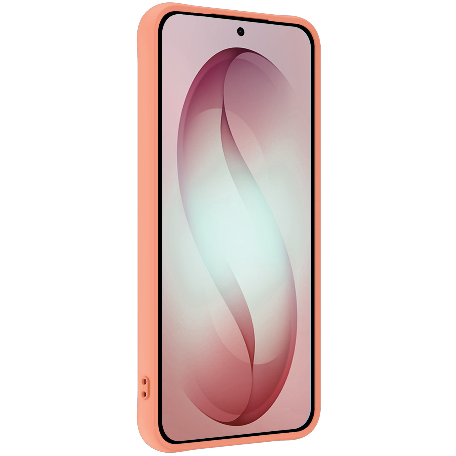 NoXx NoXx Samsung Galaxy S26 Plus Hoesje Siliconen Met Screenprotector - Perzik