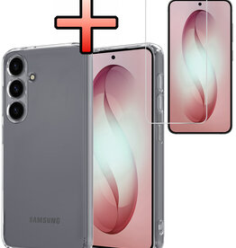 NoXx NoXx Samsung Galaxy S26 Plus Hoesje Siliconen Met Screenprotector - Transparant