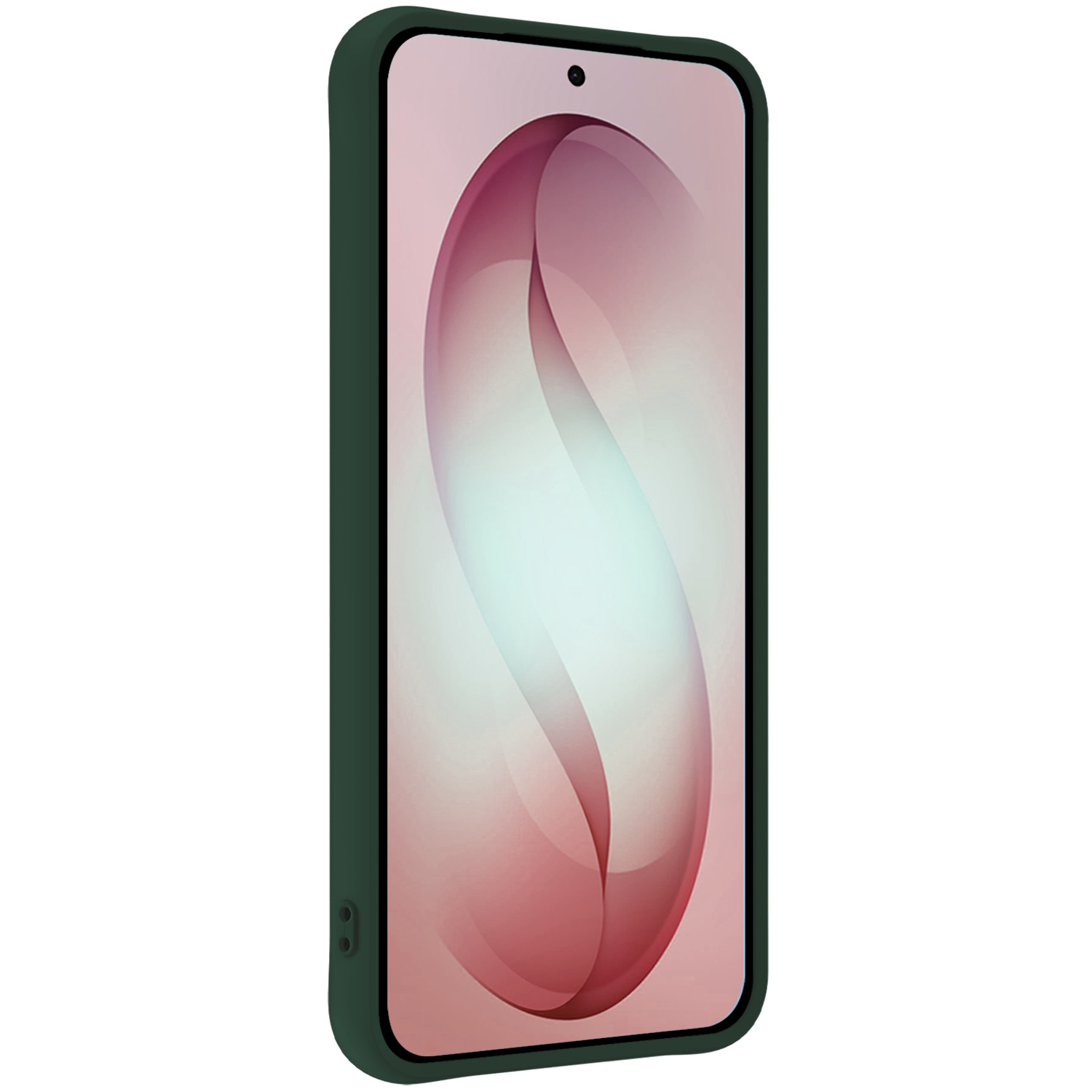 NoXx NoXx Samsung Galaxy S26 Plus Hoesje Siliconen Met 2x Screenprotector - Donkergroen