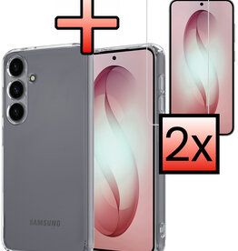 NoXx NoXx Samsung Galaxy S26 Plus Hoesje Siliconen Met 2x Screenprotector - Transparant