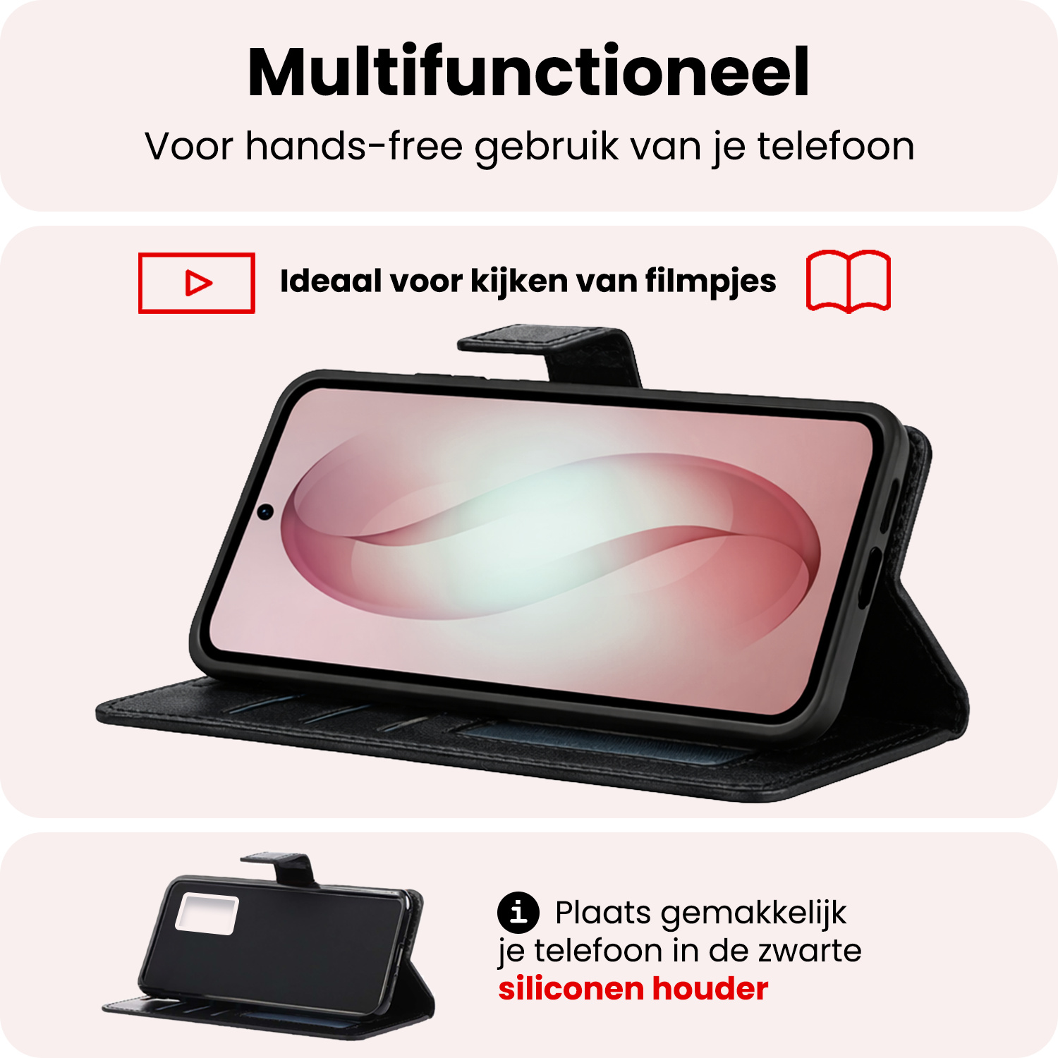 NoXx NoXx Samsung Galaxy S26 Plus Hoesje Bookcase - Zwart