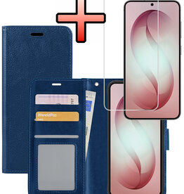 NoXx NoXx Samsung Galaxy S26 Plus Hoesje Bookcase Met Screenprotector - Donkerblauw