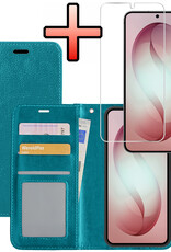 NoXx NoXx Samsung Galaxy S26 Plus Hoesje Bookcase Met Screenprotector - Turquoise