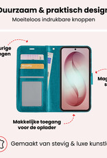 NoXx NoXx Samsung Galaxy S26 Plus Hoesje Bookcase Met Screenprotector - Turquoise
