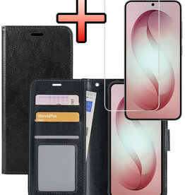 NoXx NoXx Samsung Galaxy S26 Plus Hoesje Bookcase Met Screenprotector - Zwart