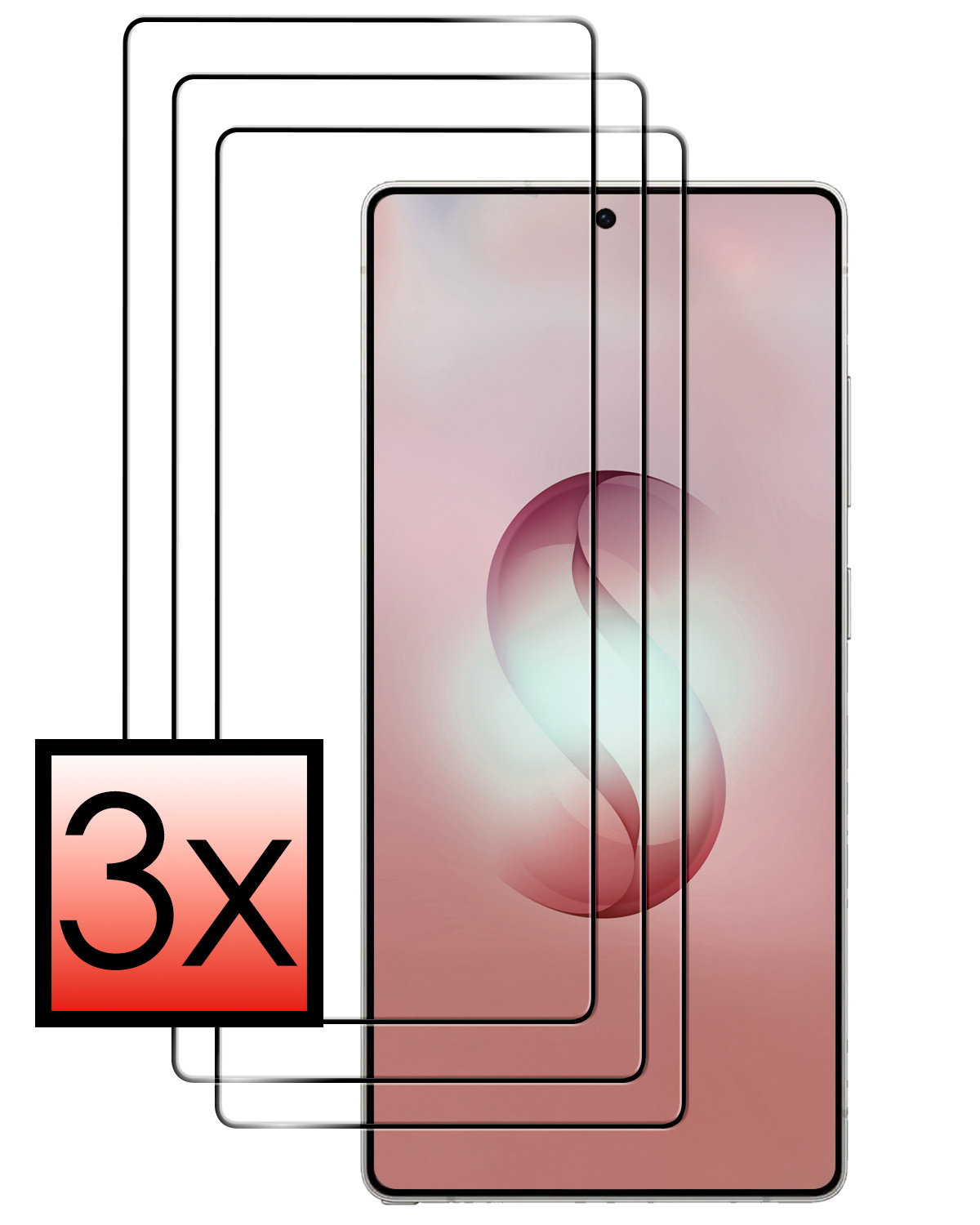 NoXx NoXx Samsung Galaxy S26 Ultra Screenprotector Glas Full Cover - 3 PACK