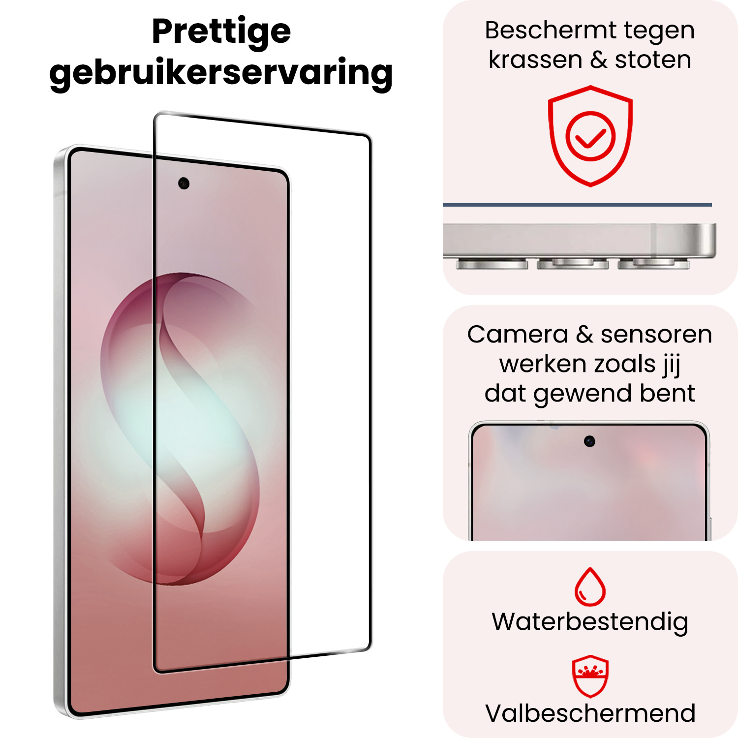 NoXx NoXx Samsung Galaxy S26 Ultra Screenprotector Glas Full Cover - 3 PACK