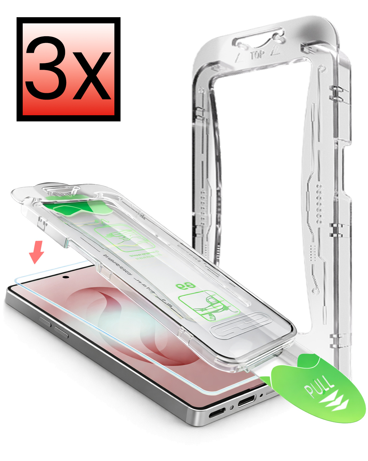 NoXx NoXx Samsung Galaxy S26 Ultra Hybrid Screenprotector - 3 PACK