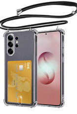 NoXx NoXx Samsung Galaxy S26 Ultra Hoesje Transparant Shockproof Met Zwart Koord