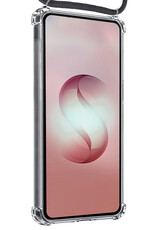 NoXx NoXx Samsung Galaxy S26 Ultra Hoesje Transparant Shockproof Met Zwart Koord