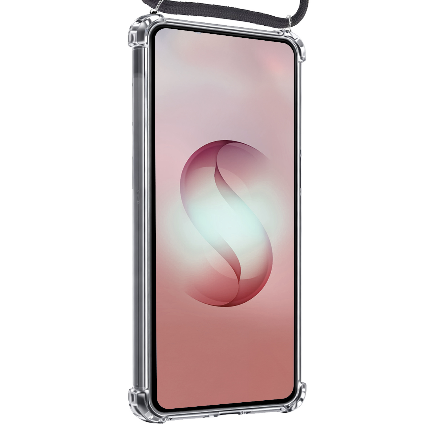 NoXx NoXx Samsung Galaxy S26 Ultra Hoesje Transparant Shockproof Met Zwart Koord