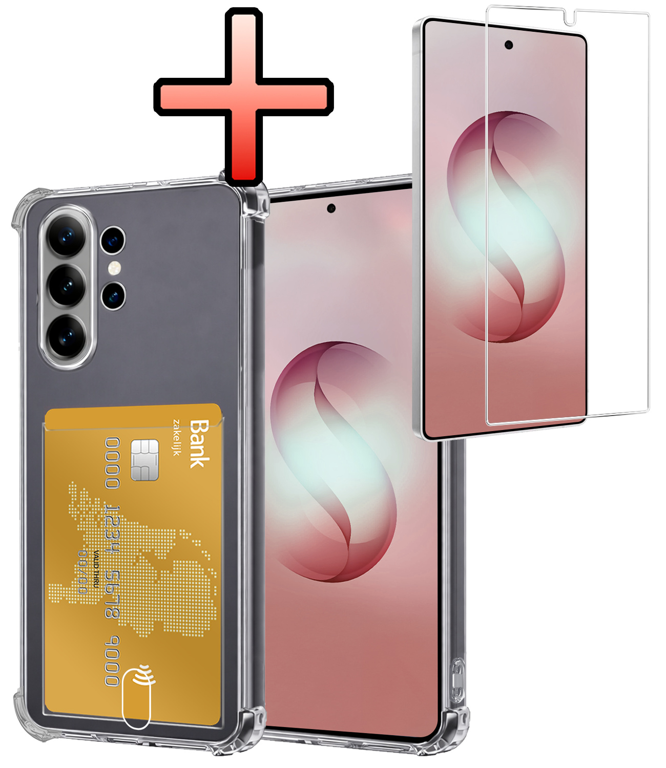 NoXx NoXx Samsung Galaxy S26 Ultra Hoesje Pashouder Met Screenprotector