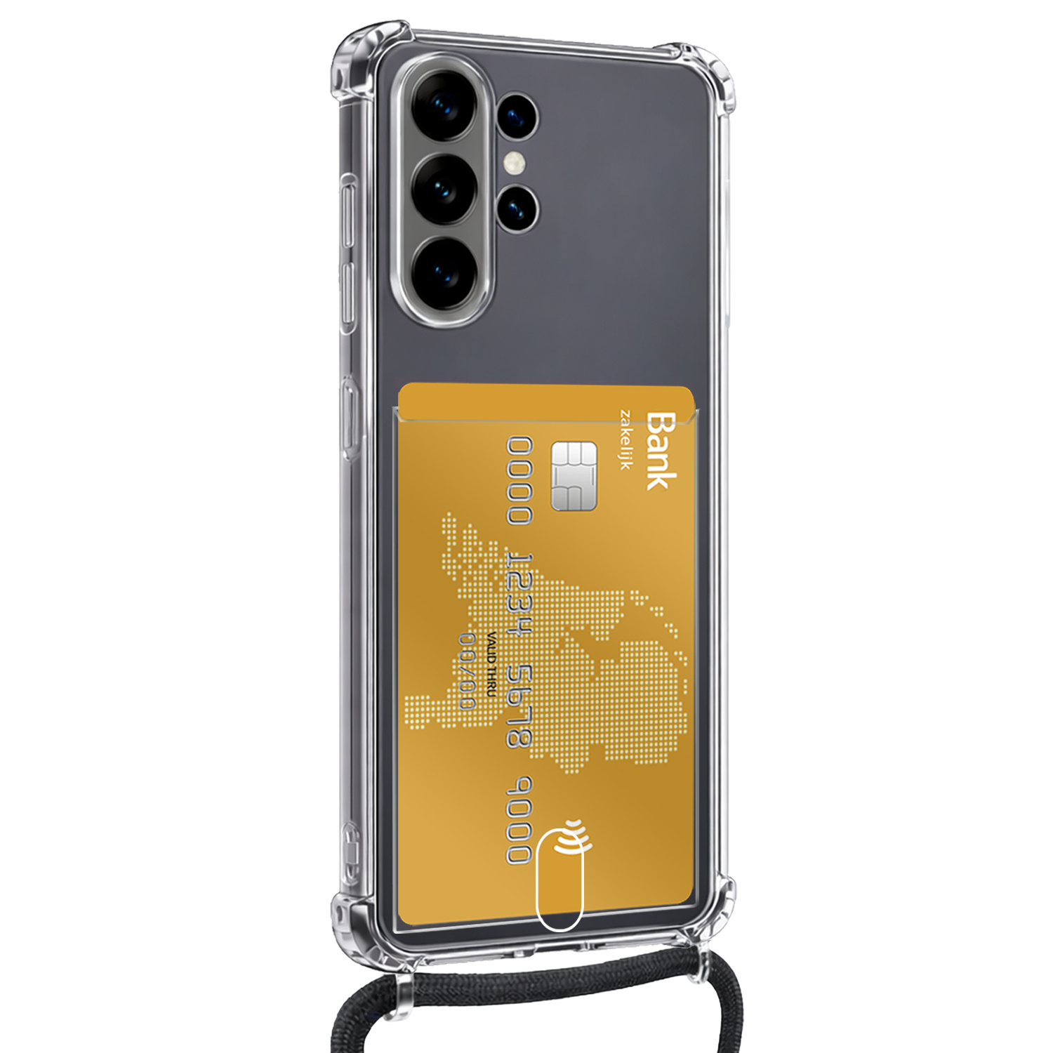 NoXx NoXx Samsung Galaxy S26 Ultra Hoesje Pashouder met Koord