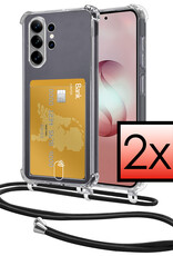 NoXx NoXx Samsung Galaxy S26 Ultra Hoesje Pashouder met Koord - 2 PACK