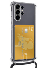 NoXx NoXx Samsung Galaxy S26 Ultra Hoesje Pashouder met Koord Met 2x Screenprotector