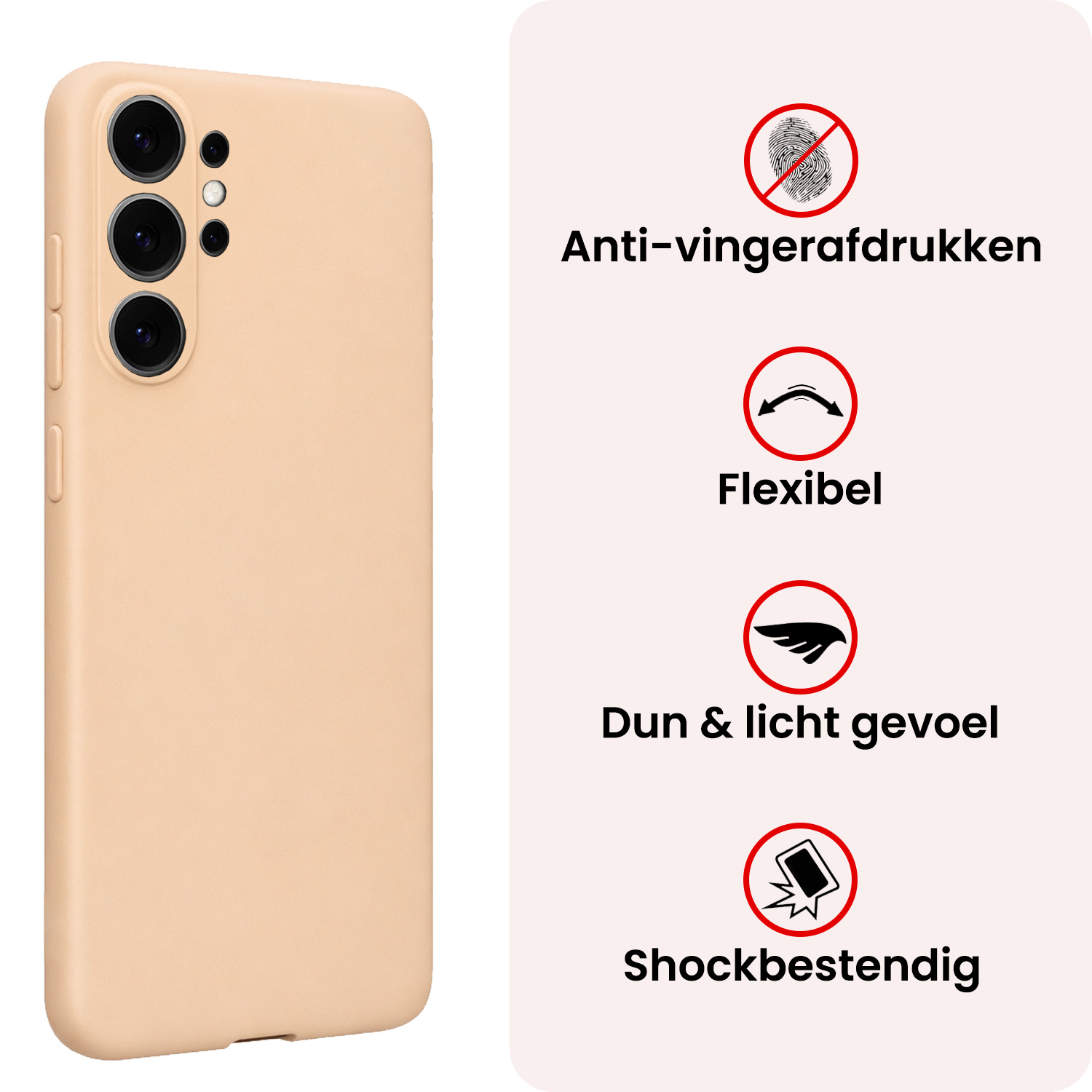 NoXx NoXx Samsung Galaxy S26 Ultra Hoesje Siliconen - Zand