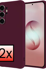 NoXx NoXx Samsung Galaxy S26 Ultra Hoesje Siliconen - Aubergine - 2 PACK