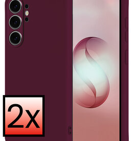 NoXx NoXx Samsung Galaxy S26 Ultra Hoesje Siliconen - Aubergine - 2 PACK
