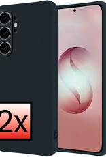 NoXx NoXx Samsung Galaxy S26 Ultra Hoesje Siliconen - Donkerblauw - 2 PACK