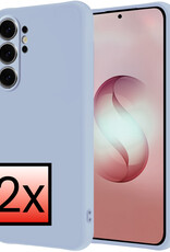 NoXx NoXx Samsung Galaxy S26 Ultra Hoesje Siliconen - Lichtblauw - 2 PACK