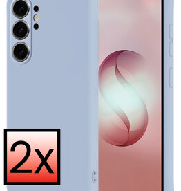 NoXx NoXx Samsung Galaxy S26 Ultra Hoesje Siliconen - Lichtblauw - 2 PACK