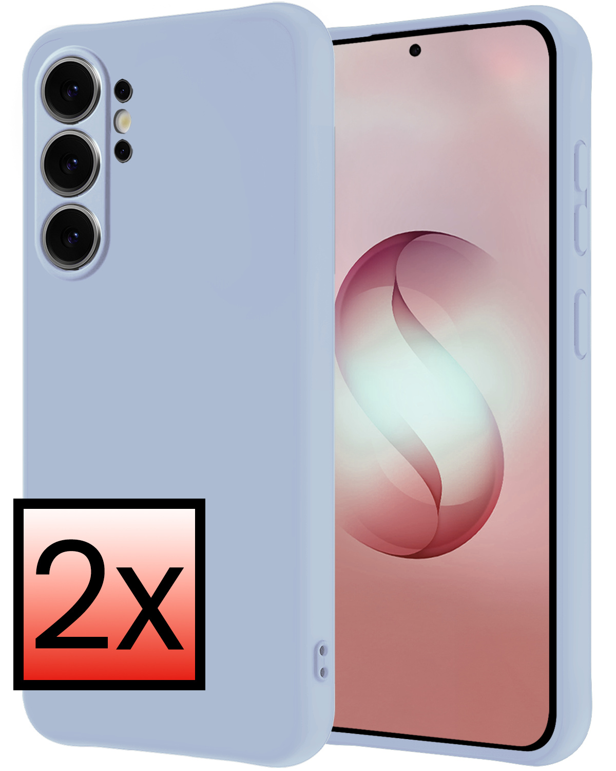 NoXx NoXx Samsung Galaxy S26 Ultra Hoesje Siliconen - Lichtblauw - 2 PACK